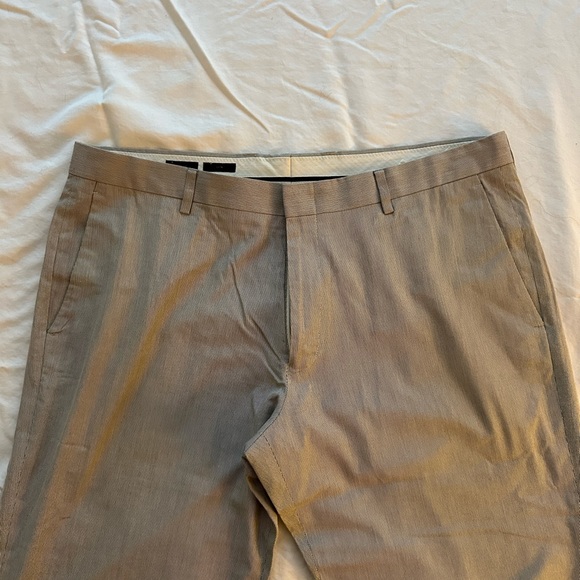 J Crew Seersucker pants and vest. Large/38R. Light grey. - Picture 3 of 10